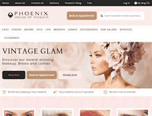 Tablet Screenshot of phoenixcosmetics.com